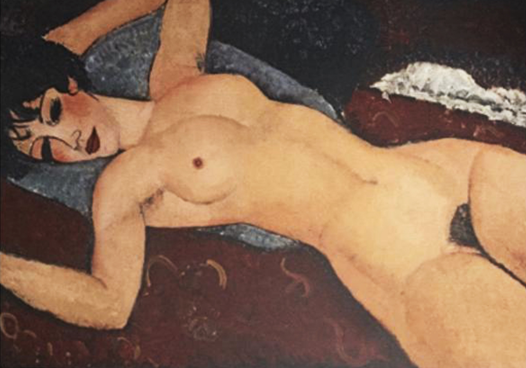 Nude Woman Lying on Her Side